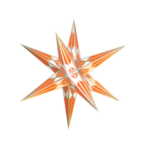 Hartensteiner Stern orange/silber