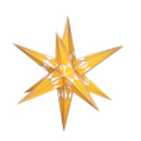 Hartensteiner Stern gelb/gold ohne Beleuchtung