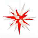 Herrnhuter Stern Kunststoff a13 (130 cm) für außen weiß-rot