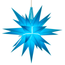 Herrnhuter Stern A1e, 13 cm, blau