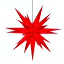 Herrnhuter Stern Kunststoff a13 (130 cm) für außen rot mit 10m-Kabel LED