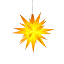 Herrnhuter Stern A1e, 13 cm, gelb mit Netzgerät für 1-4 Sterne