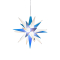 Herrnhuter Stern A1e, 13 cm, weiß-blau mit Netzgerät für 1-4 Sterne