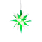 Herrnhuter Stern A1e, 13 cm, weiß-grün mit Netzgerät für 1-4 Sterne