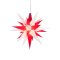 Herrnhuter Stern A1e, 13 cm, weiß-rot mit Netzgerät für 1-4 Sterne
