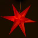Zwickauer Adventsstern einzeln Papier beleuchtet, rot