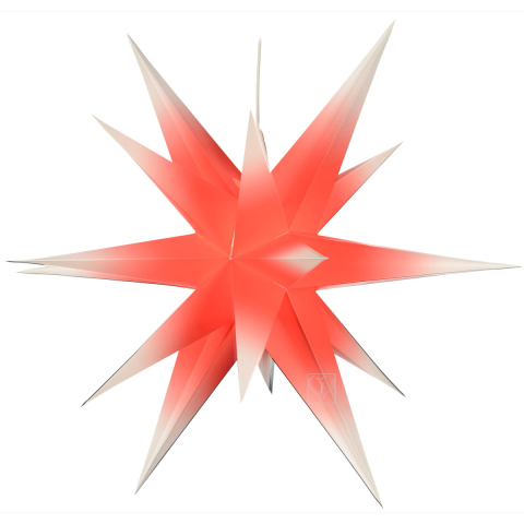 Annaberger Faltstern weiß mit rotem Kern, 70 cm