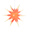 Annaberger Faltstern gelb mit rotem Kern, 35 cm mit Beleuchtung (12V)