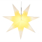 Annaberger Fensterstern weiß mit gelbem Kern, 43 cm mit Beleuchtung (Glühlampe)