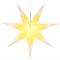 Annaberger Fensterstern weiß mit gelbem Kern, 54 cm mit Beleuchtung (Glühlampe)