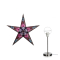 starlightz - jaipur small black/pink mit Lampenfuß S