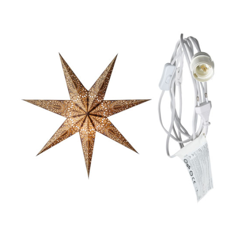 starlightz - kashmir brown mit Beleuchtungskabel weiß 3,5 m