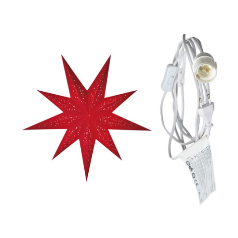 starlightz - rosso mit Beleuchtungskabel weiß 3,5 m