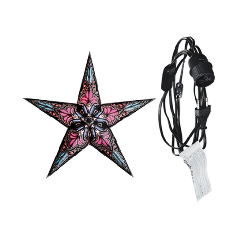 starlightz - jaipur black/pink mit Beleuchtungskabel schwarz 4 m