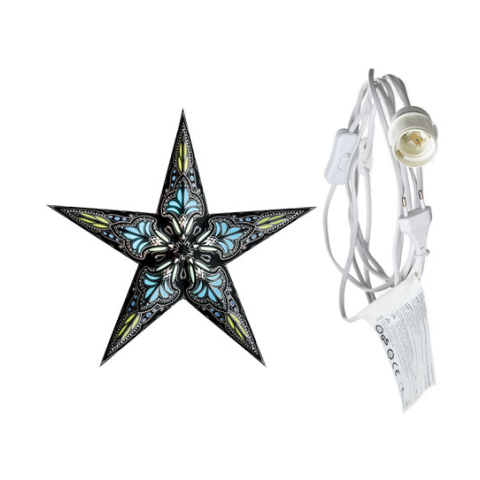 starlightz - jaipur black/turquoise mit Beleuchtungskabel weiß 3,5 m