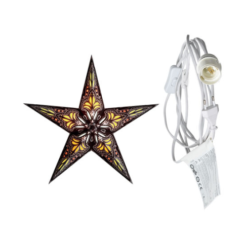 starlightz - jaipur brown/yellow mit Beleuchtungskabel weiß 3,5 m