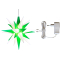 Herrnhuter Stern A1e, 13 cm, weiß-grün, inkl. LED Netzgerät für 1-2 Sterne