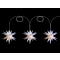Mini-Sternenkette weiß 8 cm  3er Set mit Batteriehalter
